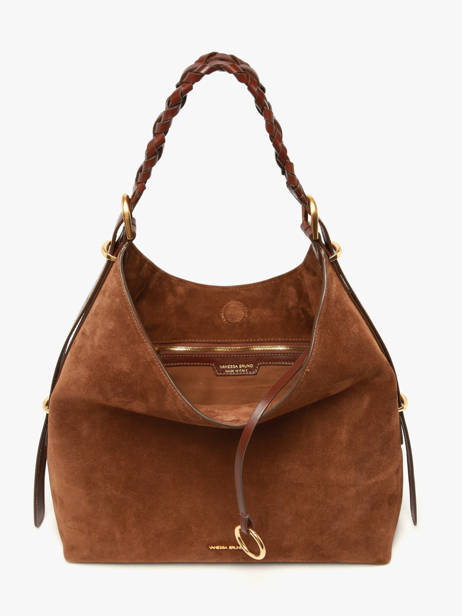 Grand Sac Hobo Jess En Cuir Velours Vanessa bruno Marron jess 29V40917 vue secondaire 3
