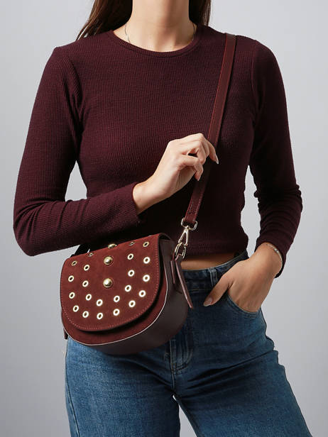 Sac Bandoulière Velvet Studs Milano Rouge velvet studs VS25093 vue secondaire 1