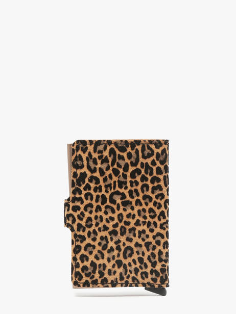 Porte-cartes Cuir Secrid Beige animal MLE vue secondaire 3