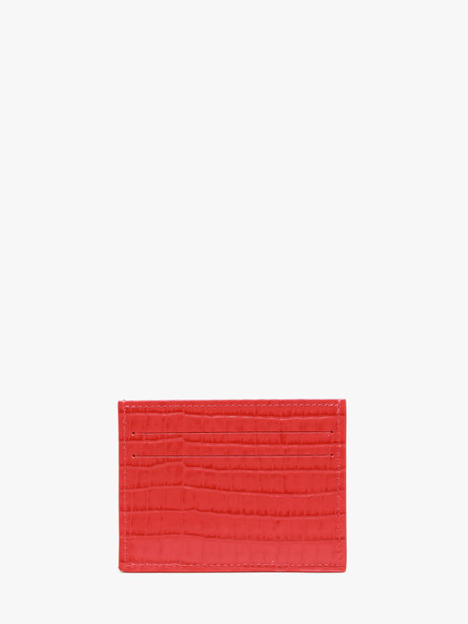 Longchamp Longchamp pocket croco Porte billets/cartes Rouge