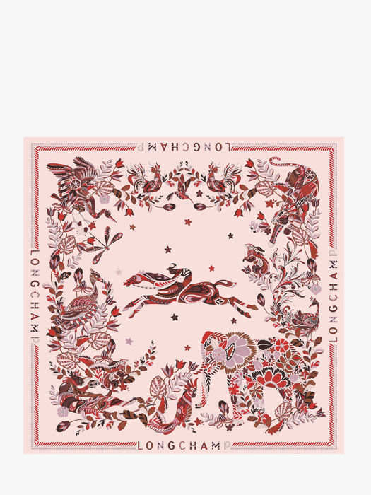 Longchamp Soie gots Scarf Pink