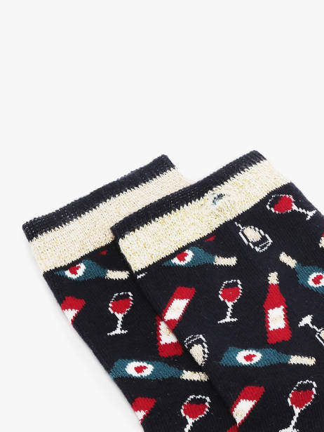 Chaussettes Femme Daisy & Deborah Cabaia Bleu socks women DEB vue secondaire 1