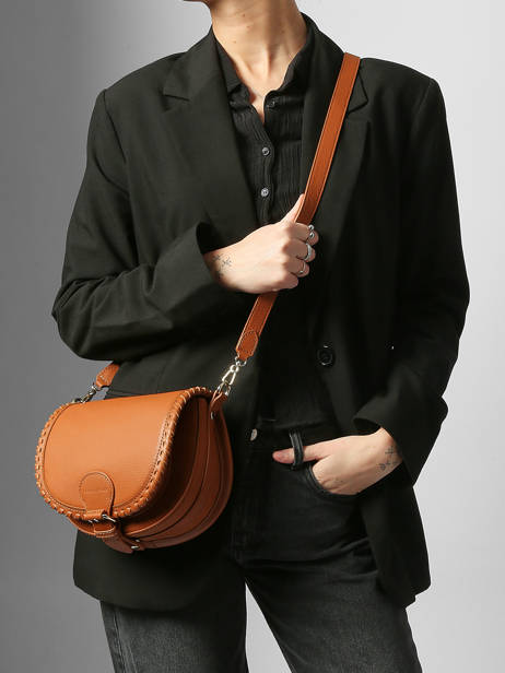 Sac Bandoulière Bobo S Cuir Paul marius Marron vintage S vue secondaire 1