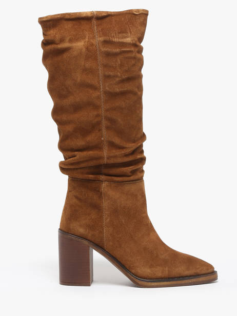 Heeled Boots Camden In Leather Alpe Brown women 52191101 other view 1