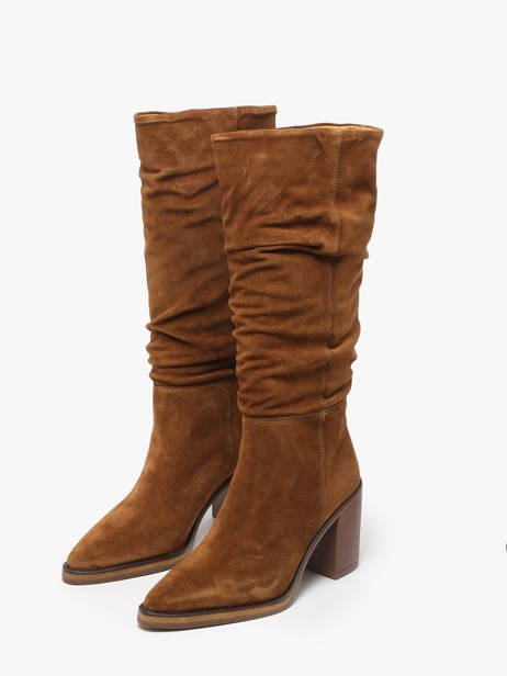 Heeled Boots Camden In Leather Alpe Brown women 52191101 other view 5