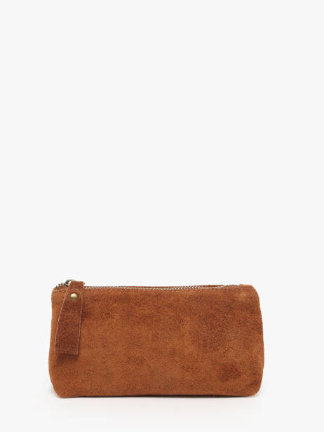 Trousse Velvet Cuir Milano Marron velvet VE22114