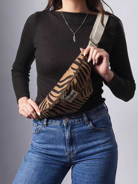 Sac Banane Hindbag Marron tigre TI vue secondaire 1