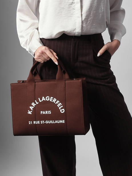 Sac Porté Main Rsg Coton Karl lagerfeld Marron rsg A1W50010 vue secondaire 1