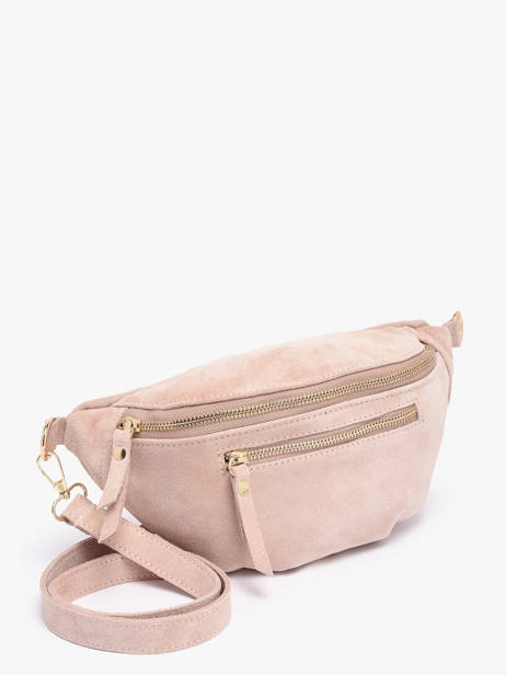 Sac Banane Cuir Milano Rose velvet VE24119O vue secondaire 2