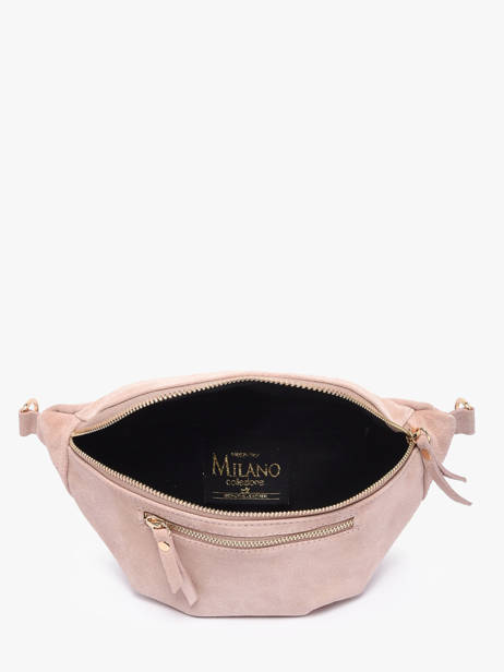Sac Banane Cuir Milano Rose velvet VE24119O vue secondaire 3