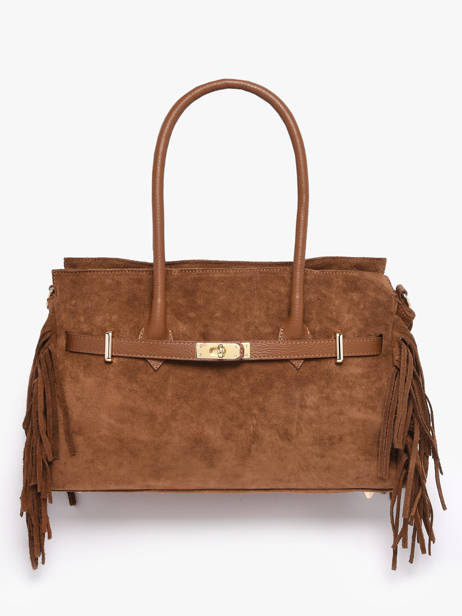 Sac Porté épaule Velvet Cuir Milano Marron velvet VE25114 vue secondaire 2