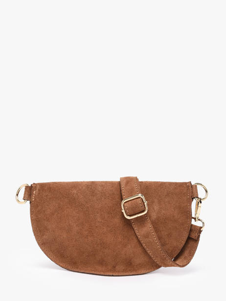 Sac Banane Cuir Milano Marron velvet VE25111 vue secondaire 4