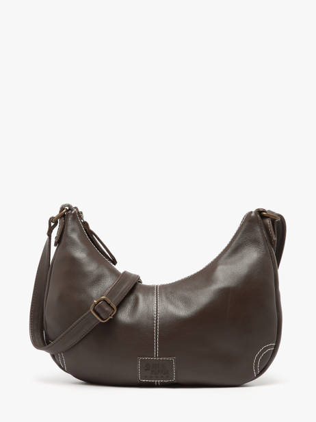 Sac Bandoulière Seam Cuir Basilic pepper Marron seam BSEA03