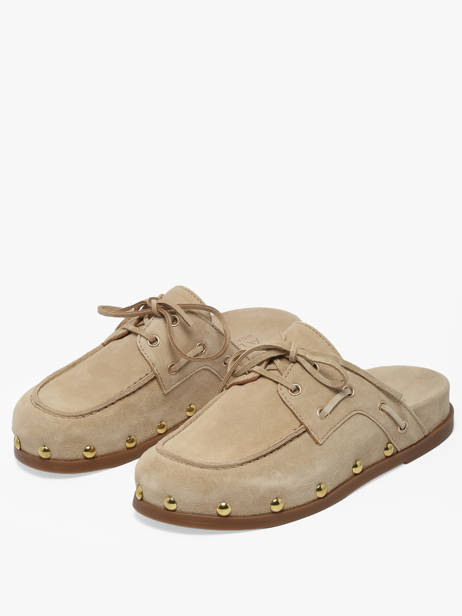 Mules En Cuir Alpe Beige women 53971108 vue secondaire 1