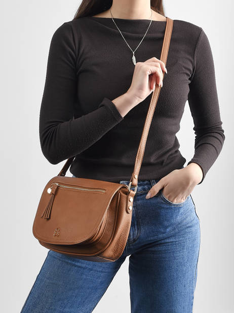 Sac Bandoulière Zip Lulu castagnette Marron zip 2 vue secondaire 1