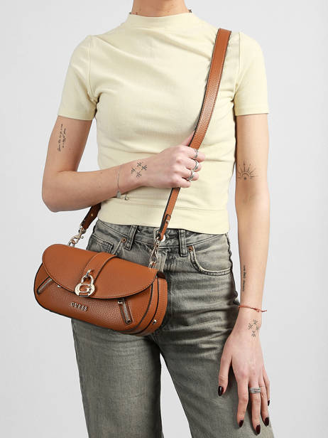Sac Bandoulière Jessa Polyester Guess Marron jessa BG836220 vue secondaire 1