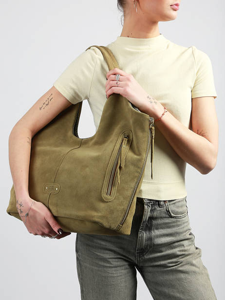 Sac Porté épaule Vintage Cuir Mila louise Beige vintage 23030V vue secondaire 1