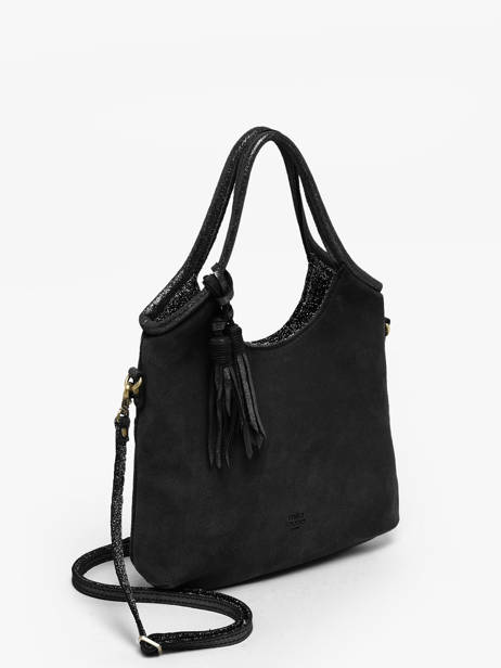 Sac Bandoulière Vintage Cuir Mila louise Noir vintage 23059V vue secondaire 2