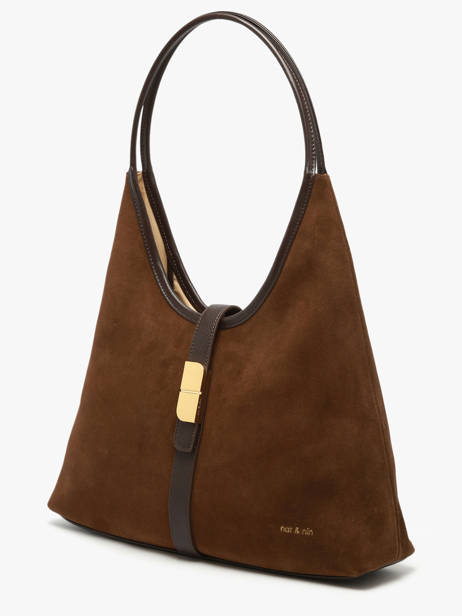 Sac Porté épaule Vintage Cuir Nat et nin Marron vintage ROMEO vue secondaire 1