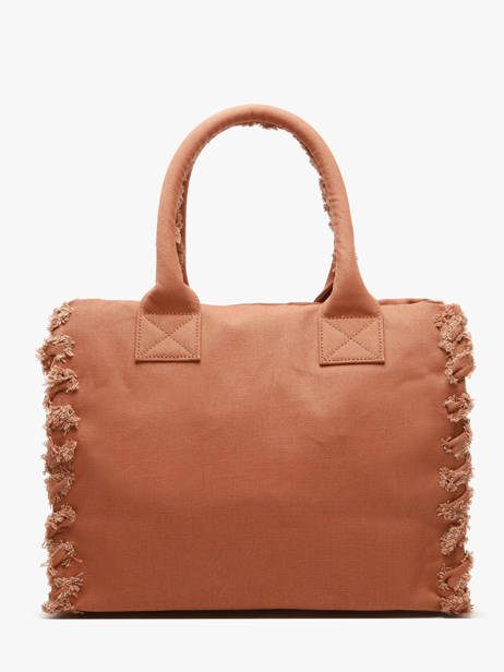 Sac Porté Main Logo Shopper Coton Pinko Marron logo shopper 6673A3A4 vue secondaire 4