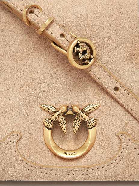 Sac Bandoulière Love Bag Soft Cuir Pinko Beige love bag soft 6023A39A vue secondaire 2