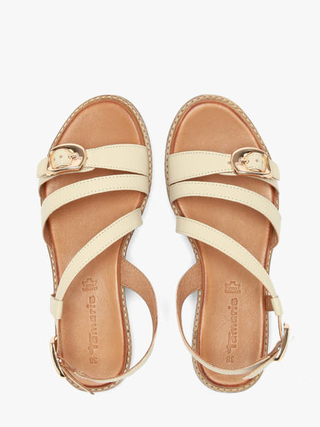 Sandales En Cuir Tamaris Beige accessoires 46 vue secondaire 3