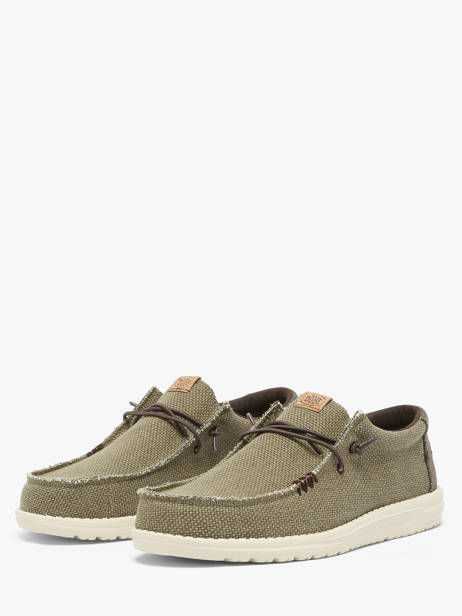 Mocassins Wally Braided Hey dude Vert men 40003 vue secondaire 1