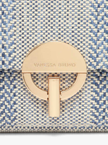 Sac Bandoulière Moyen Moon Tressé Vanessa bruno Bleu moon 7V40533 vue secondaire 3