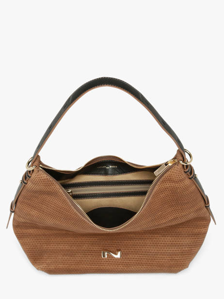 Sac Porté épaule Carrie Texture Cuir Nathan baume Marron vogue 1TX vue secondaire 4