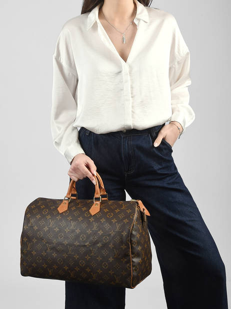 Sac Porté Main Second Life Louis vuitton Marron second life 4O756WUA vue secondaire 1