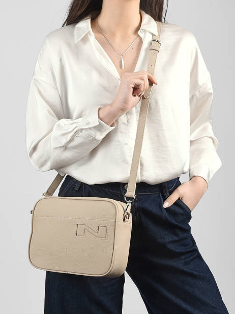 Sac Bandoulière N City Louvain Cuir Nathan baume Beige n city 7 vue secondaire 1