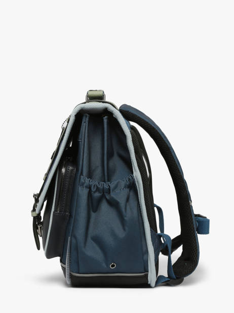 Cartable 2 Compartiments Cameleon Bleu vintage urban 27 vue secondaire 2
