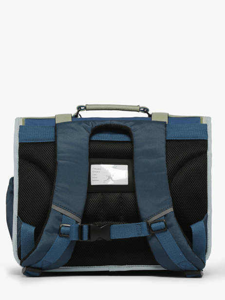 Cartable 2 Compartiments Cameleon Bleu vintage urban 27 vue secondaire 4