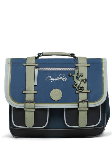 Cartable 2 Compartiments Cameleon Bleu vintage urban 27 vue secondaire 7