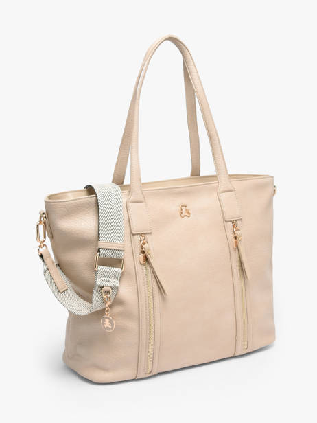 Sac Porté épaule Zip Lulu castagnette Beige zip ALBIN vue secondaire 2