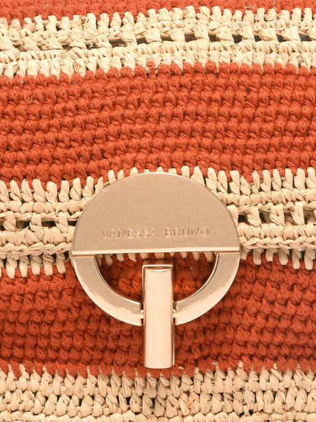 Sac Bandoulière Moon Raphia Raphia Vanessa bruno Rouge moon raphia 23V40533 vue secondaire 2