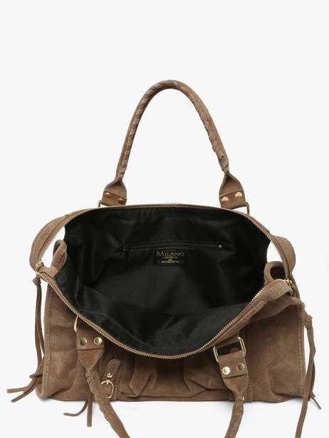 Sac Porté épaule A4 Velvet Milano Marron velvet VE24095O vue secondaire 3