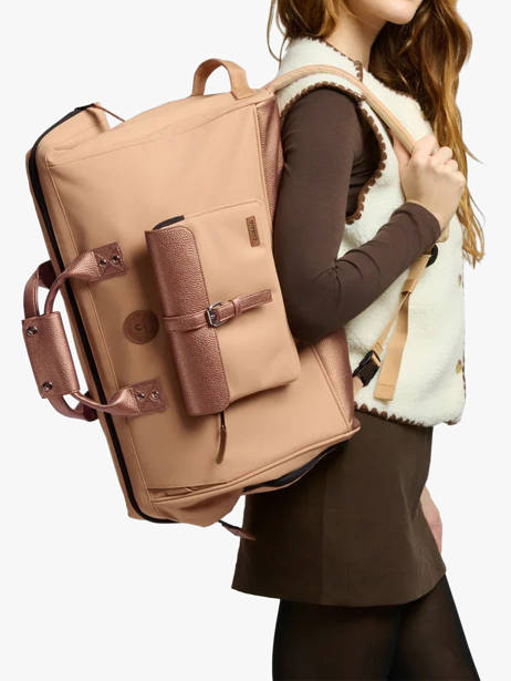 Sac De Voyage Cabine Sac à Dos Travel Cabaia Beige travel DUFFV2 vue secondaire 1