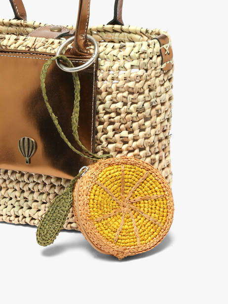 Bijou De Sac Fruit Raphia Le voyage en panier Jaune l'atelier du crochet AM830 vue secondaire 2