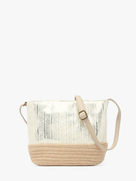 Sac Bandoulière Irisé Le voyage en panier Blanc guimauve PM289 vue secondaire 5
