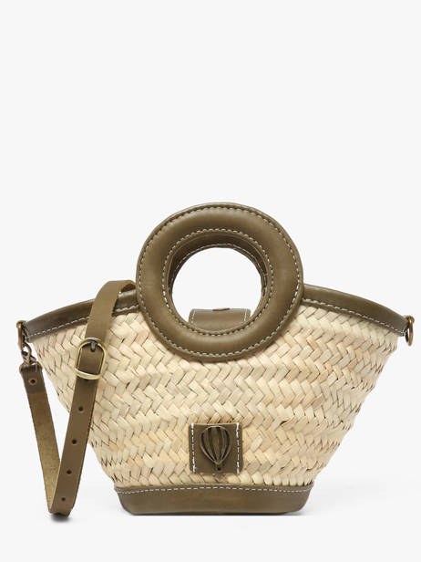 Sac Porté Main Estival Le voyage en panier Vert estival PM927