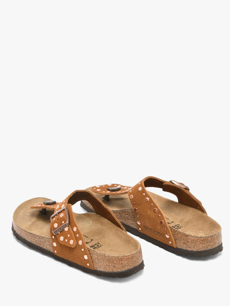 Mules En Cuir Birkenstock Marron women 1031733 vue secondaire 2