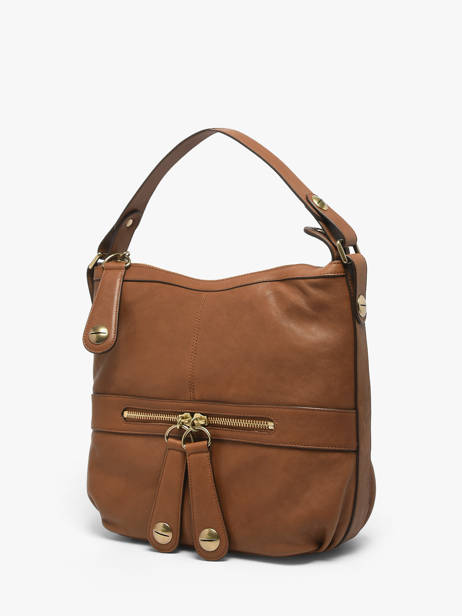 Sac Porté épaule Nomade Cuir Gerard darel Marron midday B402 vue secondaire 1