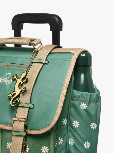 Cartable à Roulettes 2 Compartiments Cameleon Vert vintage fantasy PBVGCR38 vue secondaire 6