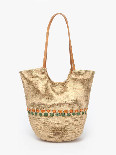 Sac Porté épaule L'atelier Du Crochet Raphia Le voyage en panier Beige l'atelier du crochet AM804