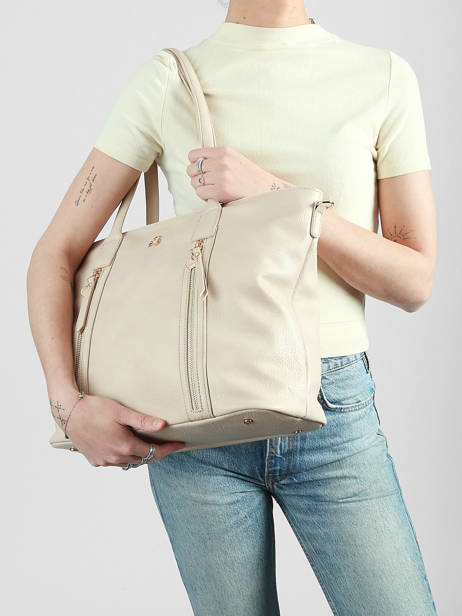 Sac Porté épaule Zip Lulu castagnette Beige zip ALBIN vue secondaire 1
