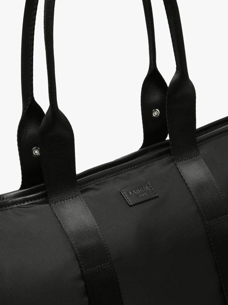 Sac Cabas Zippé L Mistral Rollable Nylon Et Cuir Lancel Noir mistral A13996 vue secondaire 3