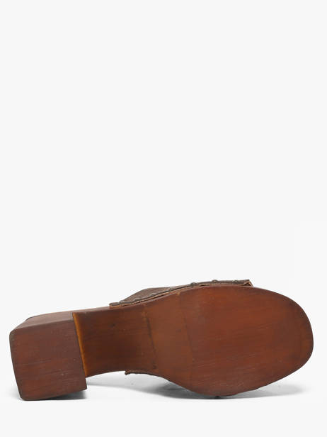 Mules à Talon En Cuir Semerdjian Marron women LAILA vue secondaire 4