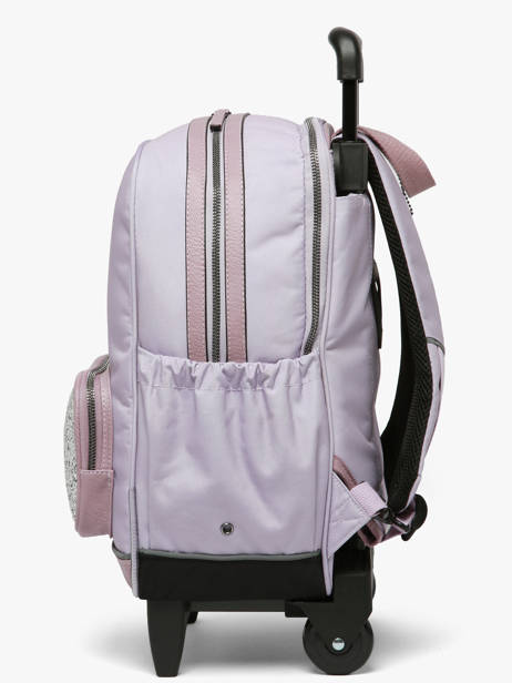 2-compartment Wheeled Schoolbag Cameleon Violet vintage fantasy SR40 other view 3