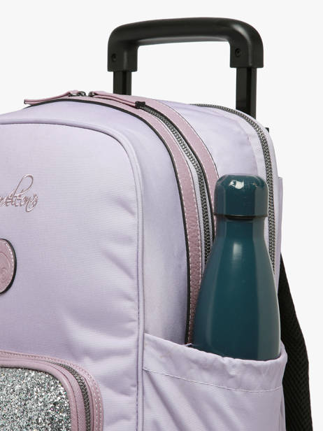 2-compartment Wheeled Schoolbag Cameleon Violet vintage fantasy SR40 other view 7